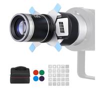 Flyrivergo Bowens Mount Snoot ottico conico, riflettore Snoot Fotografia, Kit di fissaggio per proiettore con 4 lame per otturatore Barndoor per studio fotografico, video, modellazione artistica forma