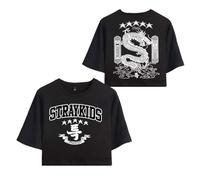 Flyself KPOP Stray Kids T-Shirt Maglietta Donna 5 Star (S-Class) Maniche Corte Casual, Pancia Scoperta, T-Shirt Corta Regular Fit Bang Chan Changbin Hyunjin Han Felix Seungmin