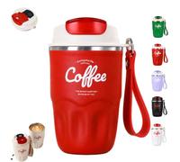 FlyShangUgo Coffee Vacuum Flask, Portable Cup for Daily Commute, Stainless Steel Insulated Insulation Vacuum Mug with Lid and Handle, Travel Bottles for Hot and Cold Beverages (H-360ml)