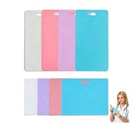 FlyShangUgo Erasable Badge Note, 4Pcs Reusable Silicone Badge Note for ID Badges, Portable Mini Dry Erase Notepad Memo Board, Universal Vertical Tool for Nurses Doctors Teachers (8 Pcs)