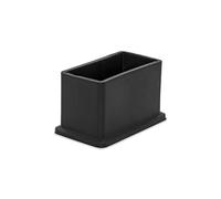 Flyshop, 12 coprigambe per sedie in PVC, non marcate, per pavimenti, rettangolari, per mobili e tavoli, 15 x 30 mm, 5/8" X 1-3/16", 12 pezzi