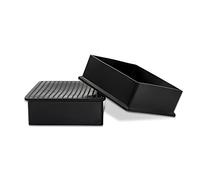 Flyshop - 20 coprigambe per mobili, in PVC, flessibile, per gambe e pavimento, quadrati, 100 x 100 mm, 10,0 x 10,0 cm, colore: nero