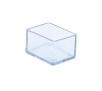 Flyshop 30 x 40 mm, 3,0 x 4,0 cm, protezioni per gambe per mobili e gambe in PVC, rettangolari, trasparenti, 16 pezzi
