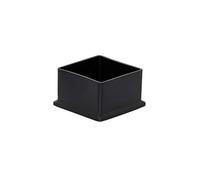 Flyshop - Coprigambe in PVC per sedie da patio e sedie, 50 x 50 mm, 5,0 x 5,0 cm, colore: nero, 10 pezzi
