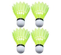 Flysses Sport Badminton - Pallina luminosa per allenamento con colpi - Confezione da 4 palline da allenamento antivento ad alta visibilità per scuola e famiglia di ginnasi