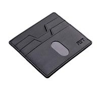 FLYT Portafoglio minimalista sottile per uomo. Pelle RFID Blocco Tasca Frontale 10 Carte, Nero, Taglia unica, Minimalista