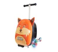 FLYTE, valigia pieghevole monopattino per bambini, rigida, con ruote, 2 in 1, 18 pollici (45,7 cm), capacità 25 litri, Frazer la Volpe