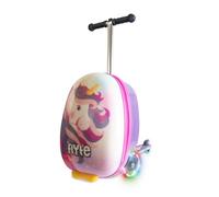 FLYTE, valigia pieghevole monopattino per bambini, rigida, con ruote, 2 in 1, 18 pollici (45,7 cm), capacità 25 litri, Luna l'Unicorno