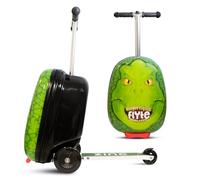 FLYTE, valigia pieghevole monopattino per bambini, rigida, con ruote, 2 in 1, 18 pollici (45,7 cm), capacità 25 litri, Darwin il Dino
