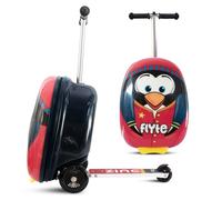 FLYTE, valigia pieghevole monopattino per bambini, rigida, con ruote, 2 in 1, 18 pollici (45,7 cm), capacità 25 litri, Perry il Pinguino