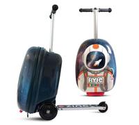 FLYTE, valigia pieghevole monopattino per bambini, rigida, con ruote, 2 in 1, 18 pollici (45,7 cm), capacità 25 litri, Sammie lo Spaziale