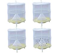FlyTrap 4pcs Fly Catcher riutilizzabile trappola per mosca sospesa robusta impermeabile con pentole ideali per la casa per interni o esterni Family Farms Park Restaurant Vertical Cage (Bianco)