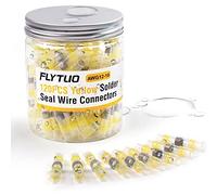 Flytuo 120 connettori gialli a saldare per saldatura, AWG12-10 impermeabili, connettori termorestringenti per imbarcazioni, elettriche, elettroniche