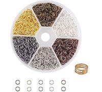 FLZONE Anelli Aperti di Salto,6 Colori Anelli Aperti Misti Anello Aperto per Il Collegamento di Collane,Gioielli Fai-da-Te Making-5MM