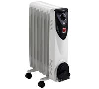 FM BR-15 Radiatore a basso olio 7 Elementi 1500W Bianco