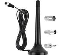 FM DAB Radio Antenna for Stereo System and AV Receiver - Universal Indoor Antenna with Extension Cable