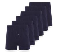 FM London Boxer larghi da uomo, confezione da 6, traspiranti, morbidi, vestibilità comoda, Blu Navy, XL