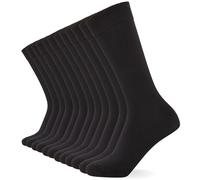FM London confezione da 12 calzini unisex super morbidi al polpaccio, Calzini da uomo e calzini da donna con design traspirante e resistente agli odori, Nero, 43-46