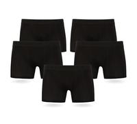 FM London Confezione da 5, Boxer da Uomo con Tecnologia HyFresh di Protezione dagli odori, Biancheria Intima da Uomo Traspirante Adatta a Tutte Le Occasioni, Nero, L