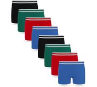 FM London confezione da 8, boxer da bambino con elastico in vita, Comodi boxer hipster per bambini in una gamma di colori, Colori classici assortiti, 13+ anni