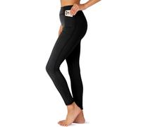 FM London Leggins Sportivi Donna, Leggings Donna, Nero, L