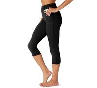FM London Leggins Sportivi Donna, Leggings Donna, Nero, L