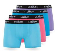 FM London Pacchetto da 4/8 Mutande Uomo, Boxer Uomo Cotone, Aderenti e Confortevoli per l'Uso Quotidiano, Neon Colori Scuri Assortiti (4 Pezzi), S