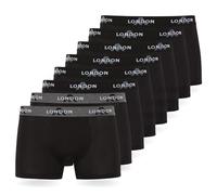 FM London Pacchetto da 4/8 Mutande Uomo, Boxer Uomo Cotone, Aderenti e Confortevoli per l'Uso Quotidiano, Nero (8 pezzi), S