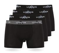 FM London Pacchetto da 4/8 Mutande Uomo, Boxer Uomo Cotone, Aderenti e Confortevoli per l'Uso Quotidiano, Nero (4 pezzi), L