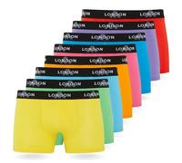 FM London Pacchetto da 4/8 Mutande Uomo, Boxer Uomo Cotone, Aderenti e Confortevoli per l'Uso Quotidiano, Colori fluo assortiti (8 pezzi), M