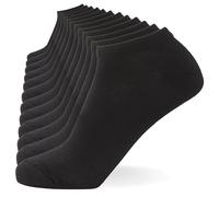 FM London Plain Trainer Socks Calcetines de entrenamiento Pacco da 12 Unisex-Adulto, Nero, 39-42