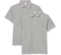 FM London Polo da uomo in cotone elasticizzato, confezione da 2, Grigio, XXL