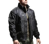 FM2018XSL Giubbotto Bomber Uomo Multitasche Militare Giacca da Cargo Casuale Giacche da Volo Sportiva Cappotto Primavera Autunno,S,Nero 01
