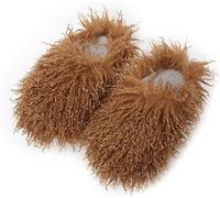 FM2018XSL Pantofole da Donna Soffici a Pelo Lungo in Pelliccia Sintetica di Pecora, Pantofoles Unisex in Finta Pelliccia, pantofole Piatte da Esterno di Lusso Per Ragazze