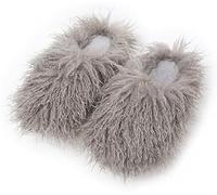 FM2018XSL Pantofole da Donna Soffici a Pelo Lungo in Pelliccia Sintetica di Pecora, Pantofoles Unisex in Finta Pelliccia, pantofole Piatte da Esterno di Lusso Per Ragazze