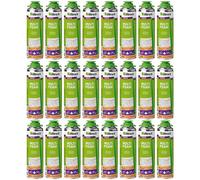 FM220 - Schiuma di montaggio per pistola in schiuma per finestre, isolamento acustico, 500 ml, set combinato (senza detergente/senza pistola a schiuma, 24 x 500 ml