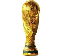 Fmarche Trofeo d'oro di calcio trofeo di Coppa del Mondo replica di Coppa del Mondo Collezione di souvenir di decorazioni per la casa ufficio regali per fan 27CM