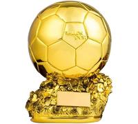 Fmarche Trofeo Palloncino Oro Calcio Campione Trofeo Golden Pallone Calcio Trophy Collezione di souvenir Decorazioni Casa Ufficio Regali per Fan (21cm)