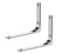 FMCAGNGAKP 2 Pezzi Staffe per Mensole, Staffe a L in Acciaio Inox, Reggimensola, Staffa Angolare Reggi Mensola da Muro per Soggiorno, Cucina, Ufficio(100 * 100mm)