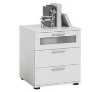 FMD furniture Comodino in truciolato, bianco, ca. 45 x 53,5 x 38 cm