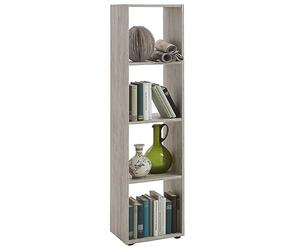 FMD Möbel - Libreria con 4 scomparti, in piedi o sdraiati, per soggiorno, ufficio, camera dei bambini