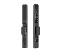 FMDARJXWHCP Tuya WiFi impermeabile Smart Door Lock Impronta digitale APP Password (nero 3585hook-Long)