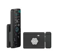 FMDARJXWHCP WiFi 3D Face RecognitionLock Impermeabile Impronte Digitali Smart Doorockock(Argento Rosa)