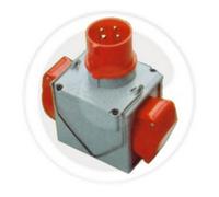 Fme 73.111 adattatore multiplo 16A CEE rosso a 2 prese 3P+T 16A rosso