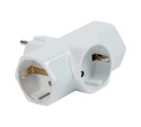Fme Adattatore Triplo Schuko Spina 2P+T 3 Prese 16A Bianco