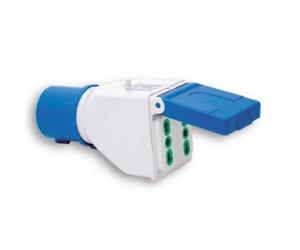 Fme art 73.101 adattatore doppio 16A CEE blu con 2 prese bipasso 220V