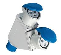 Fme art 73.105 adattatore multiplo doppio 16A CEE blu a 2 prese 16A blu