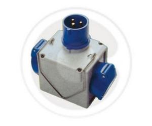 Fme art 73.110 adattatore multiplo doppio 16A CEE blu a 2 prese 16A blu