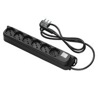 Fme Fanton Multipresa tavolo con interruttore 6P 10/16A Nero 47431