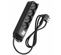 Fme Multipresa 4 Posti Schuko con Interruttore e Cavo 1,5m Nero